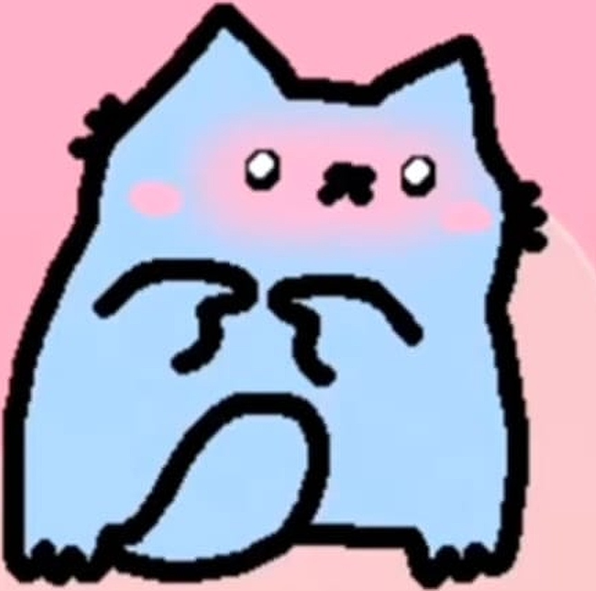 Nervous blue cat